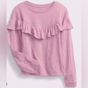 Gap Girls Ruffle Long Sleeve ‘Orchid Haze’ Purple Small 6-7